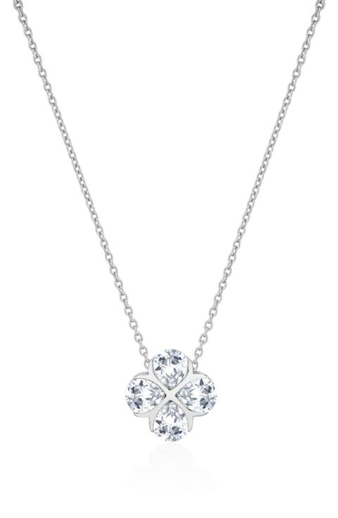 Four Stone Pendant Necklace