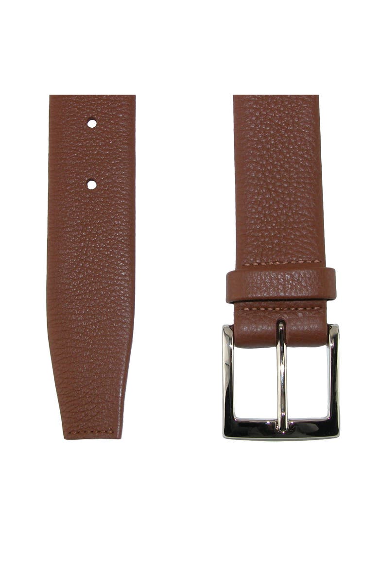 Men's Parma Buttercalf Grain Tubular Leather Dress Belt, Alternate, color, Tan