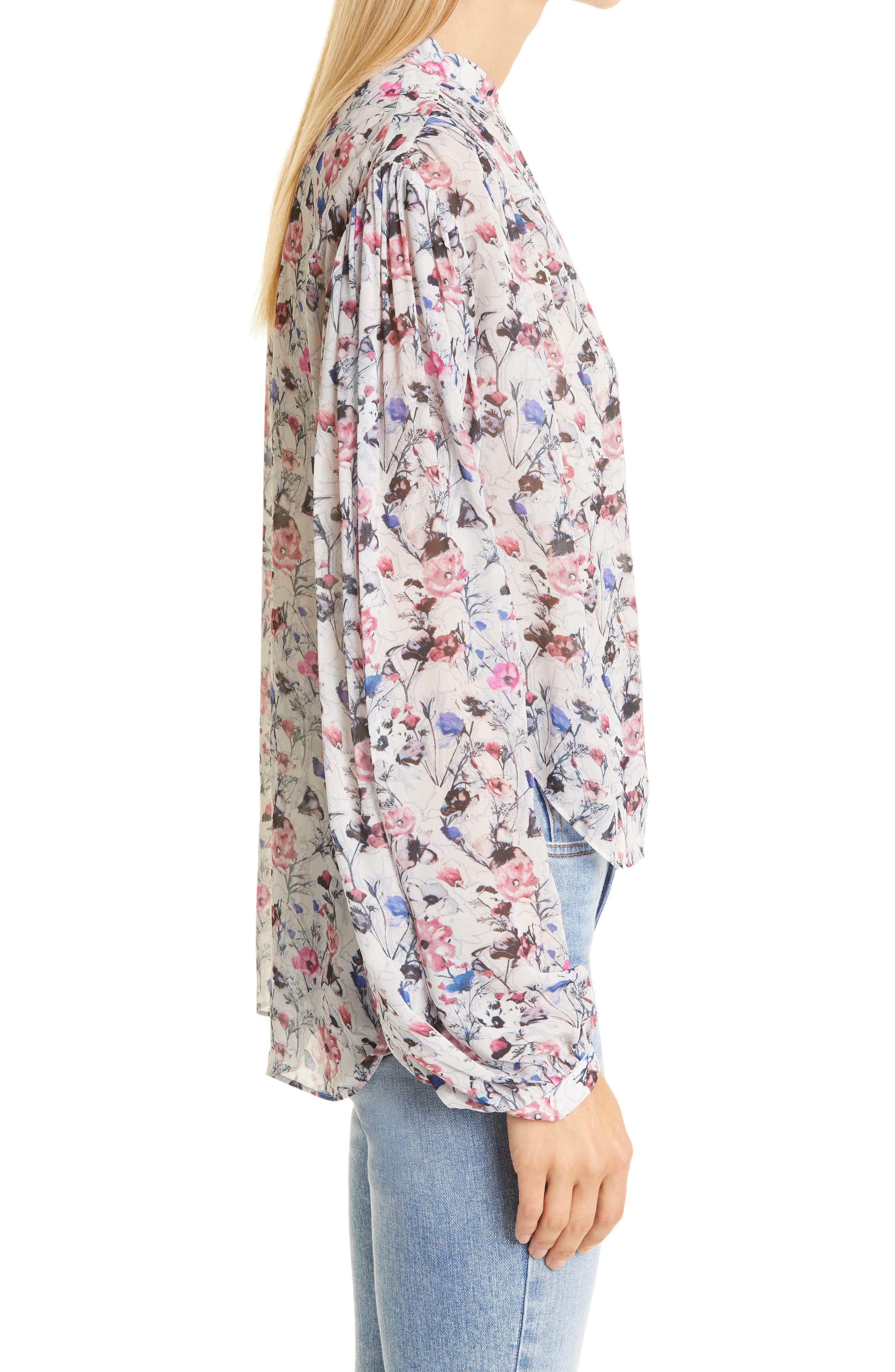 rag & bone Sabrina Floral High-Low Shirt (Women) | Nordstromrack