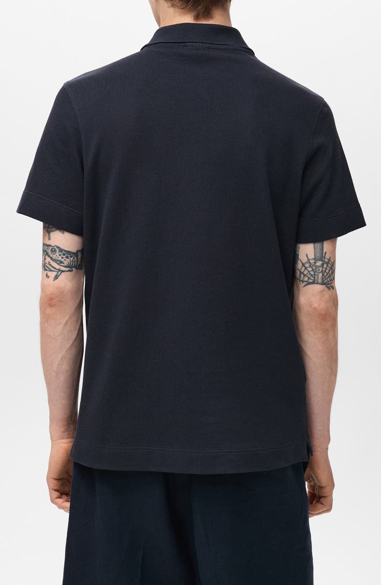 MANGO Fine Rib-Knit Polo, Alternate, color, Navy