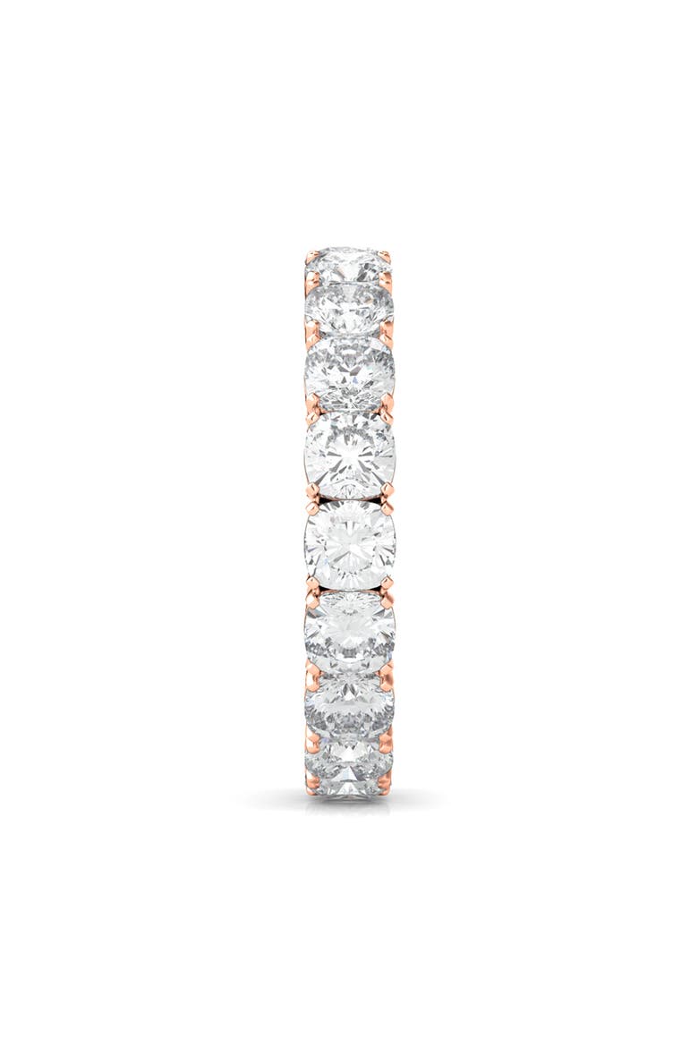 Cushion Cut Lab Created Diamond Eternity Ring, Alternate, color, ROSE GOLD