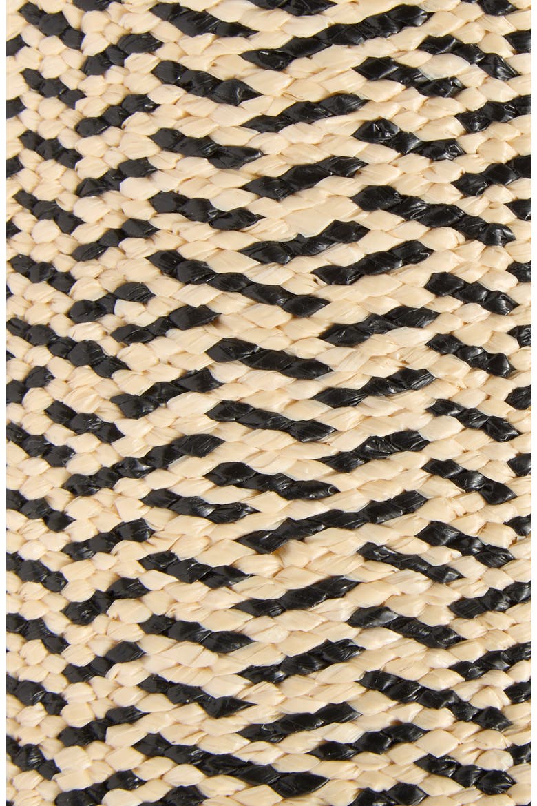 Resin Buckle Stretch Woven Belt, Alternate, color, BLACK IVORY