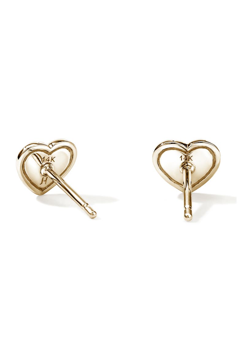 Essentials Heart Pavé Stud Earrings, Alternate, color, GOLD