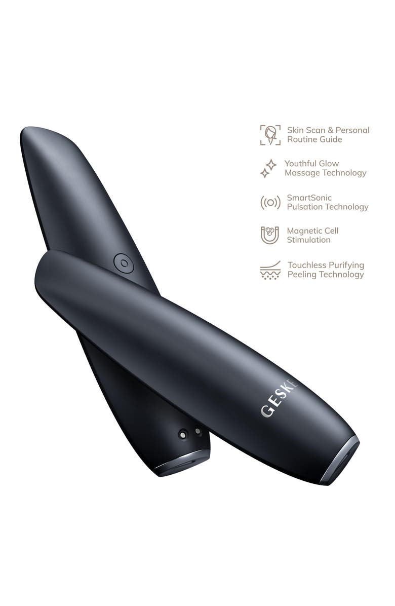 GESKE SmartAppGuided Touchless Magnetic Peeling Mask | 5 in 1, Alternate, color, Black