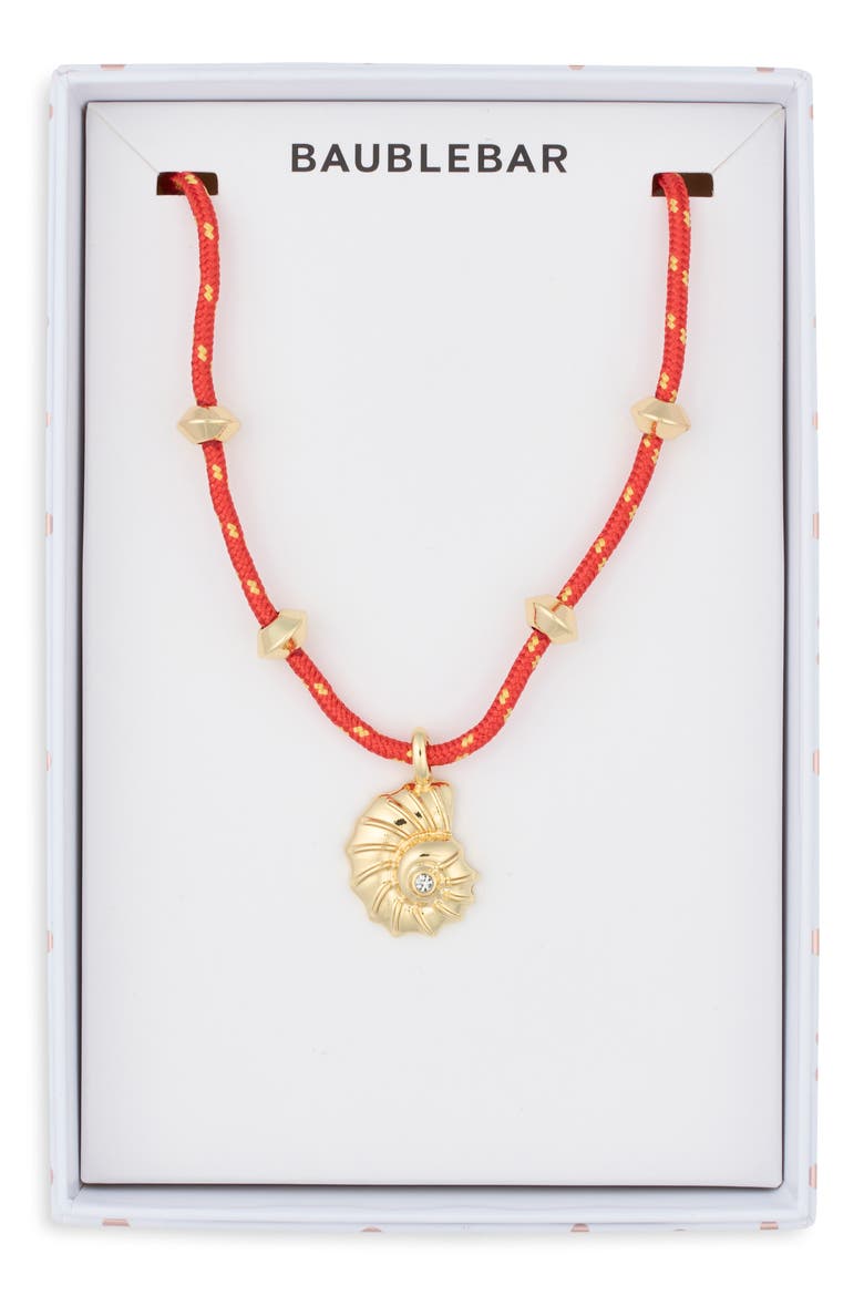 Join the New Wave Shell Pendant Necklace, Main, color, RED