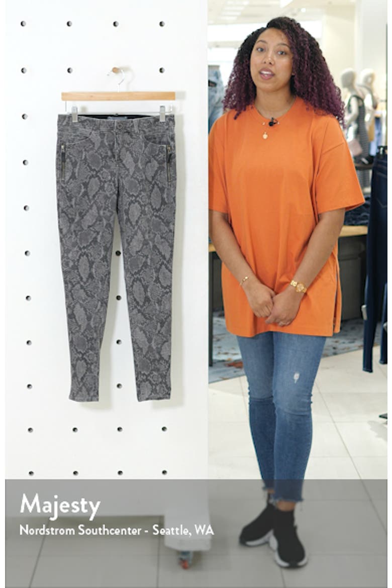 Ab-Solution Print Side Zip Ankle Skinny Jeans (Nordstrom Exclusive) video