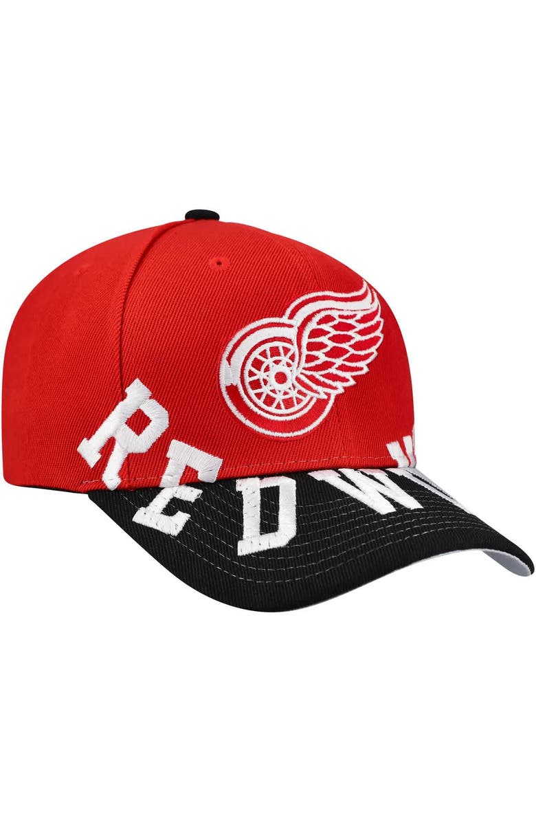 Mitchell & Ness Men's Mitchell & Ness Red/Black Detroit Red Wings Underarch Two-Tone Pro Crown Snapback Hat, Alternate, color, Red