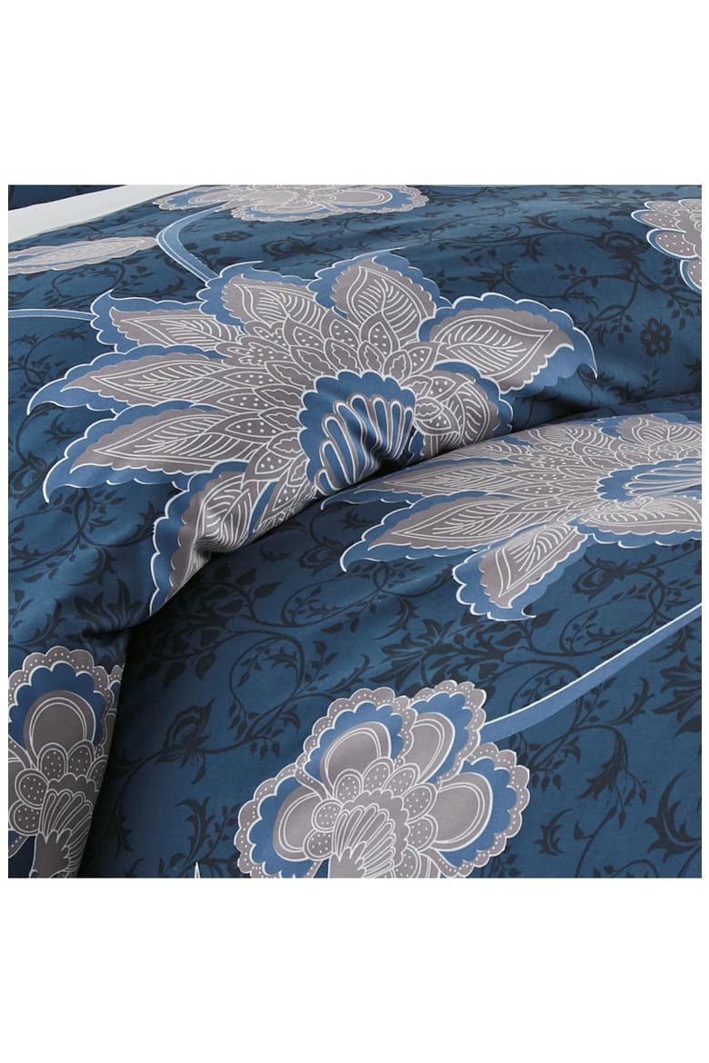 Luxury Premium Collection Oversized Duvet Cover Set, Alternate, color, GRAND FLOWER BLUE
