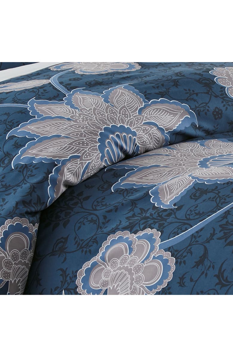 SOUTHSHORE FINE LINENS Luxury Premium Collection Oversized Duvet Cover Set, Alternate, color, Grand Flower Blue