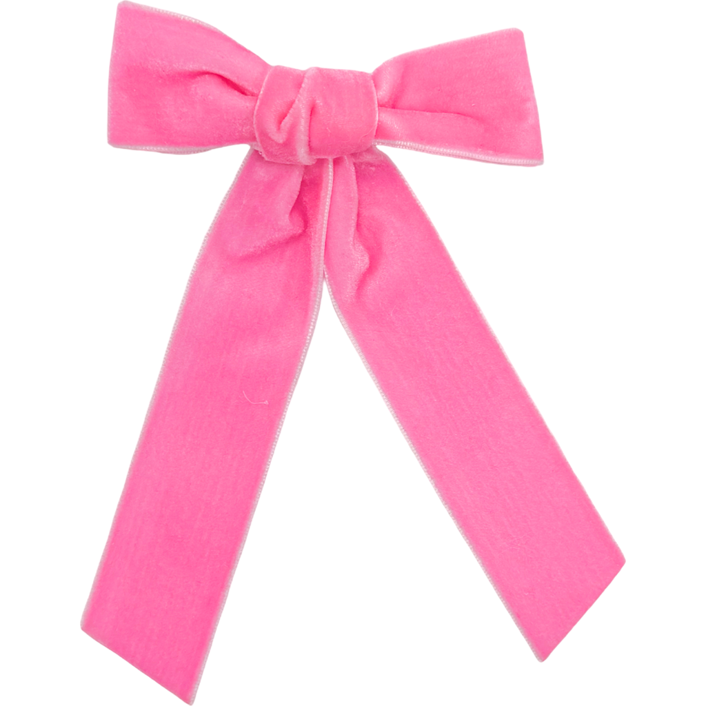 Bits & Bows Long-tailed Velvet Hair Bow Barrette In Purple
