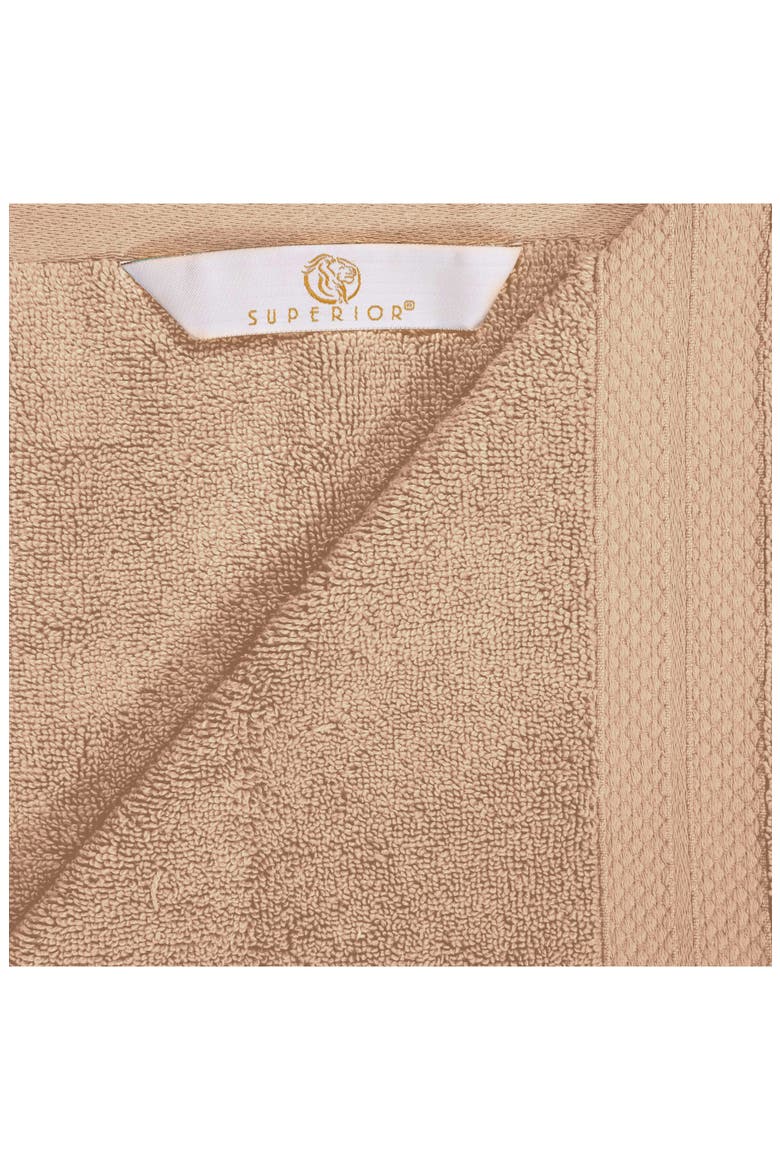 Aria 6-Piece Turkish Cotton Hand Towels, Alternate, color, HAZELNUT