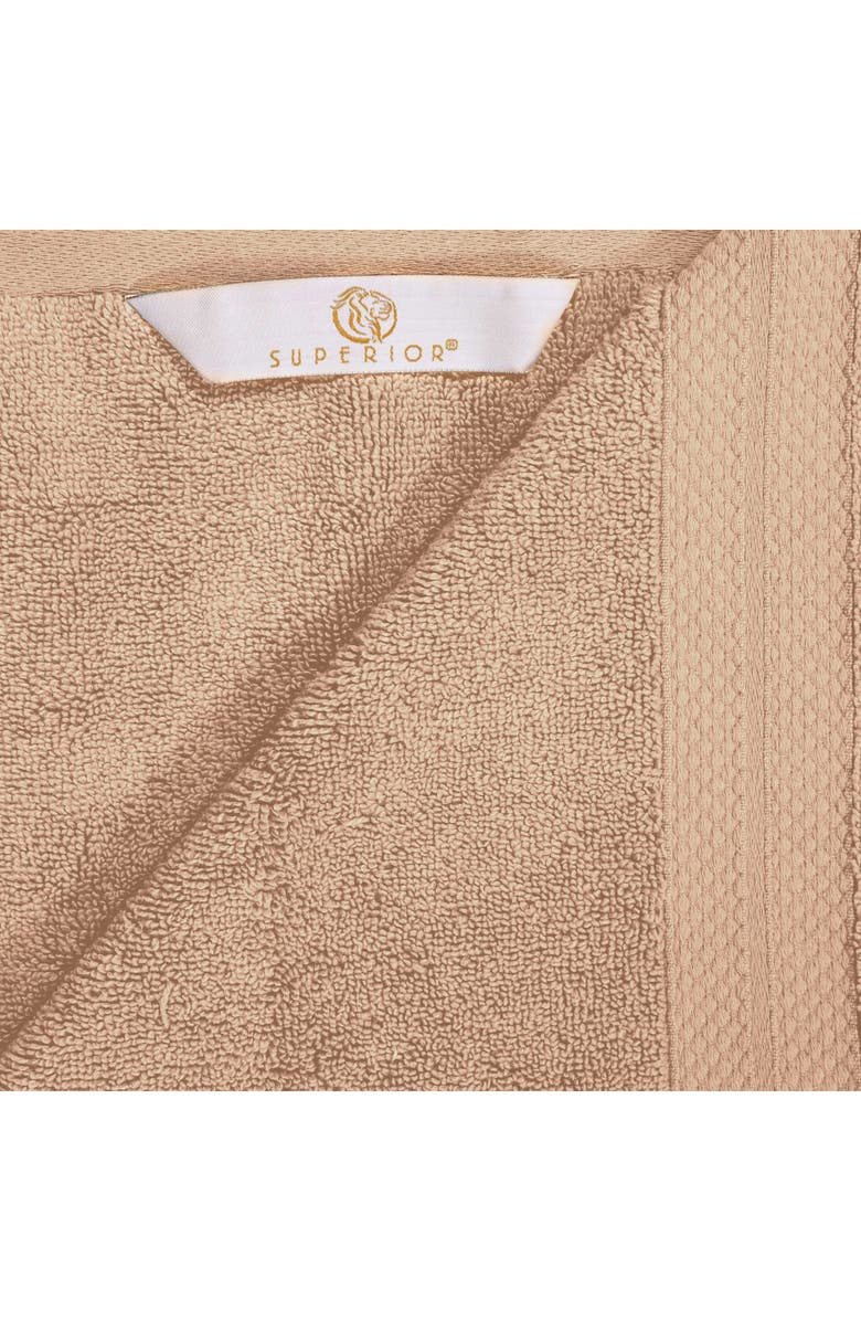 Superior Aria 6-Piece Turkish Cotton Hand Towels, Alternate, color, Hazelnut