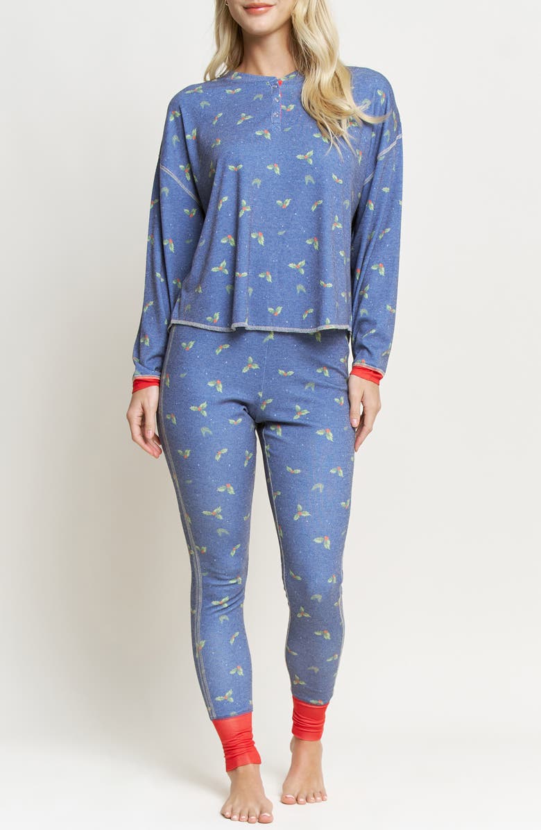 Honeydew Back in Bed Pajamas, Main, color, Dreamspell Holly