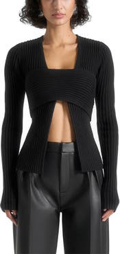 Manière De Voir Marisa 2-In-1 Knit Bandeau Cardigan