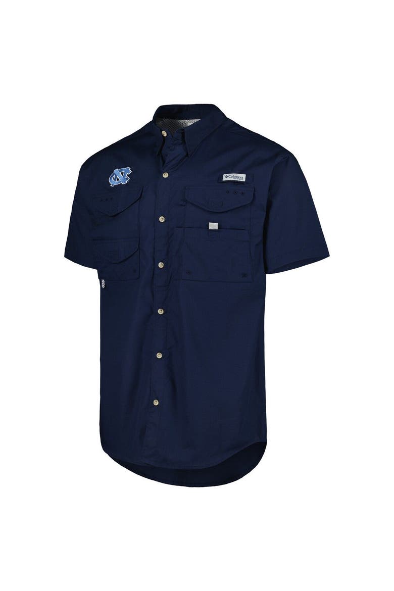 Men's Columbia Navy North Carolina Tar Heels Bonehead Button-Up Shirt, Alternate, color, Navy