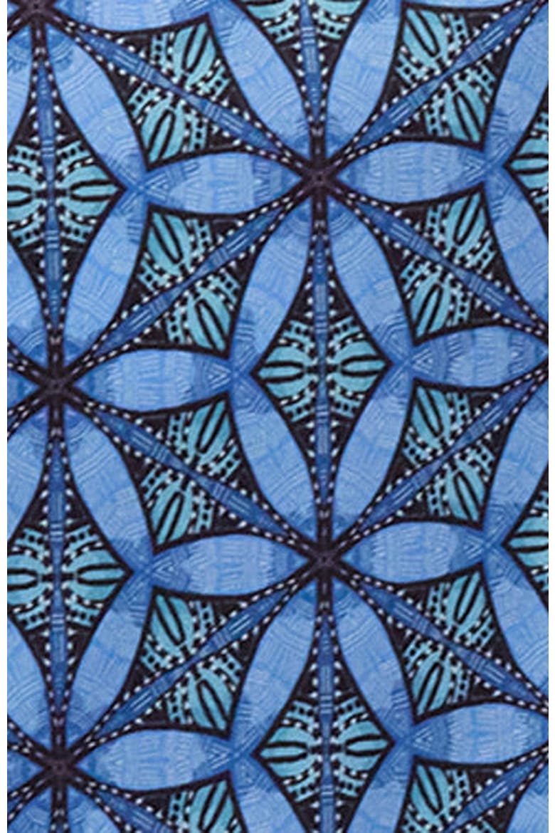 Tribal Mens Printed Button Up Shirt, Alternate, color, TRIBAL BLUE