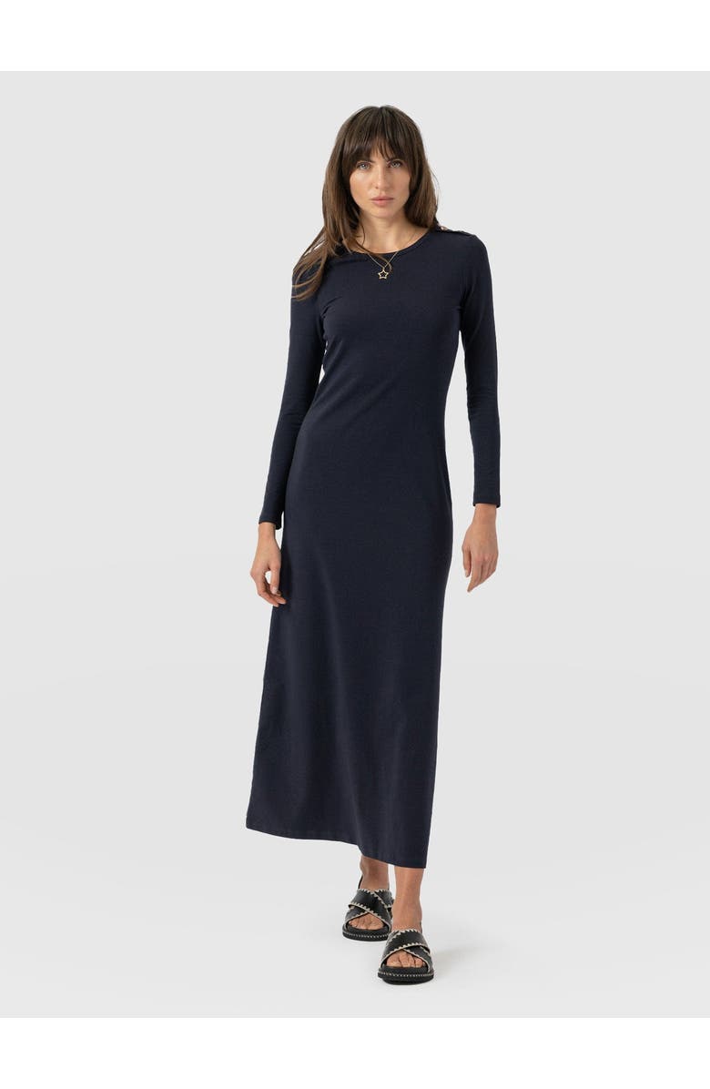 Saint + Sofia Runway Maxi Dress, Main, color, Navy