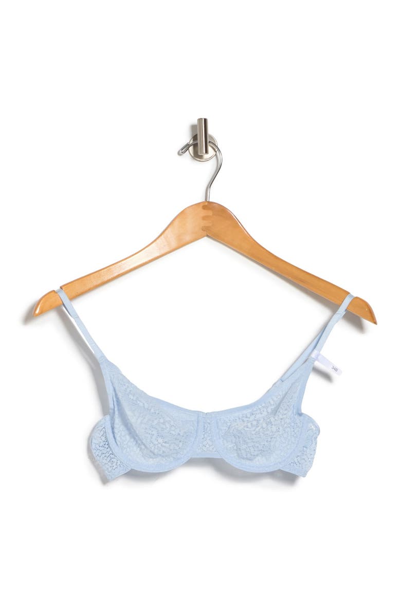 Modern Lace Unlined Demi Bra, Alternate, color, SKY