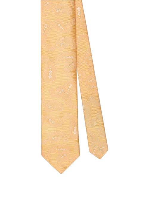 Robert Talbot Robert Paisley Twill Best Of Class Necktie In Yellow