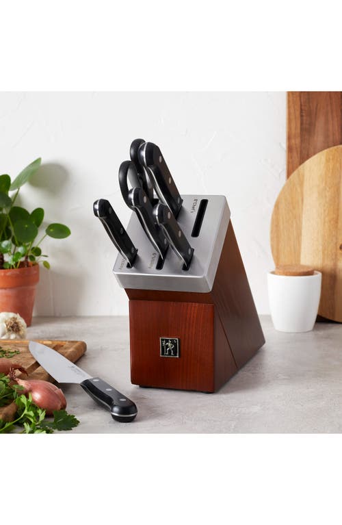 Henckels Cutlery Solution 7-piece Self-sharpening Knife Block Set In Multi