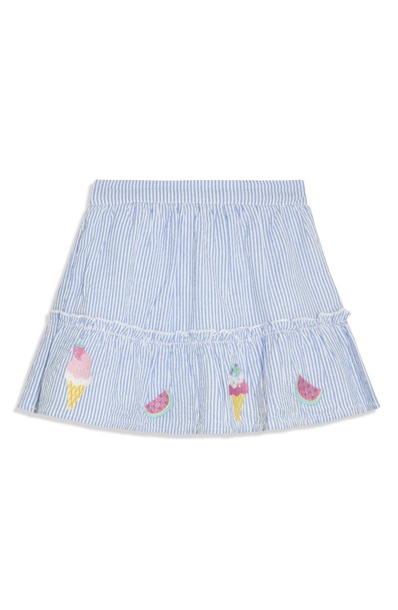 JOJO MAMAN BEBE Ice Cream Appliqué Frill Cotton Top & Skirt Set, Alternate, color, Blue