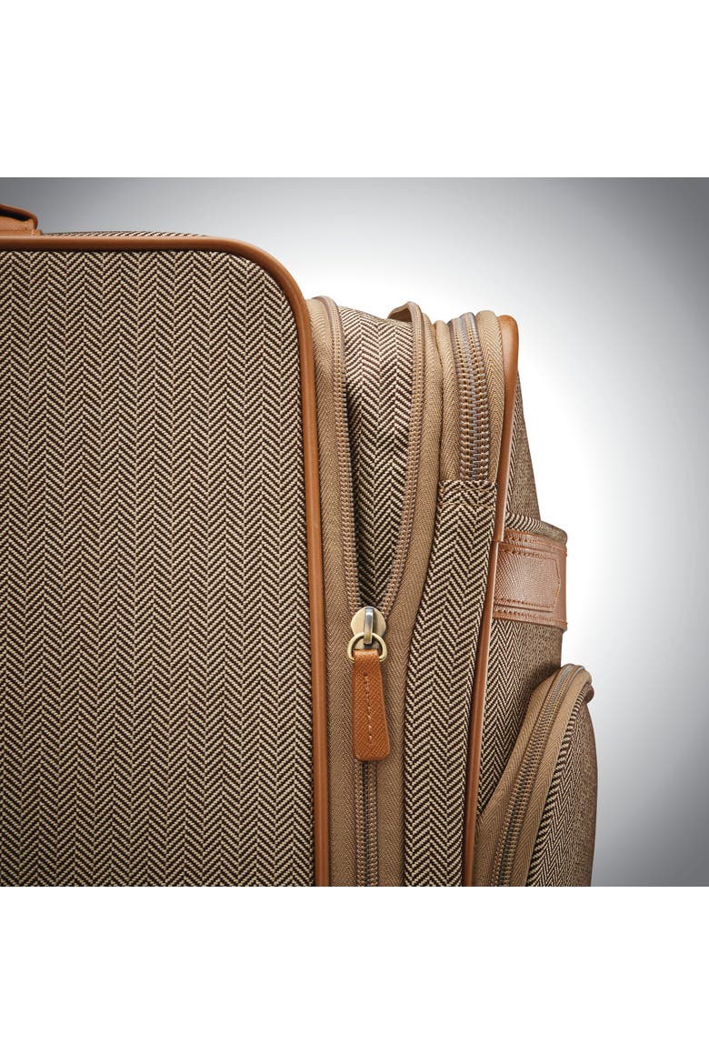 Herringbone Deluxe Expandable 20" Carry On Spinner Luggage, Alternate, color, Terracotta Herringbone
