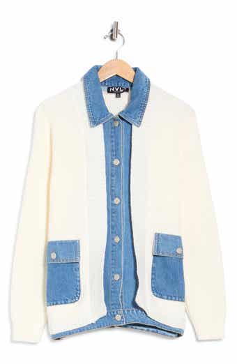 Long Mixed Media Cardigan