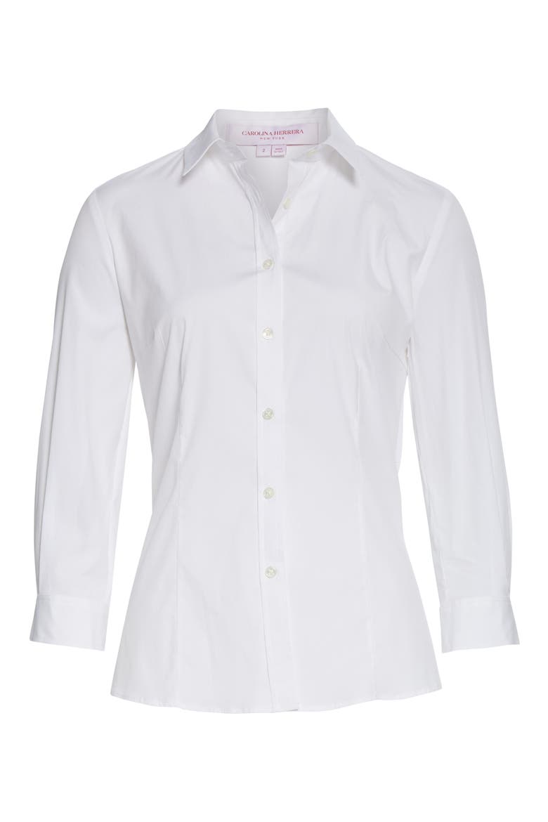 Poplin Shirt, Alternate, color, WHITE
