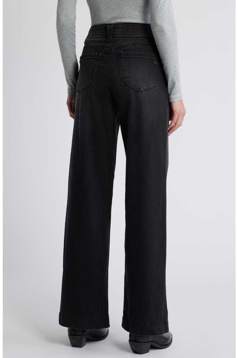 Sam High Waist Wide Leg Jeans, Alternate, color, WASHED BLACK