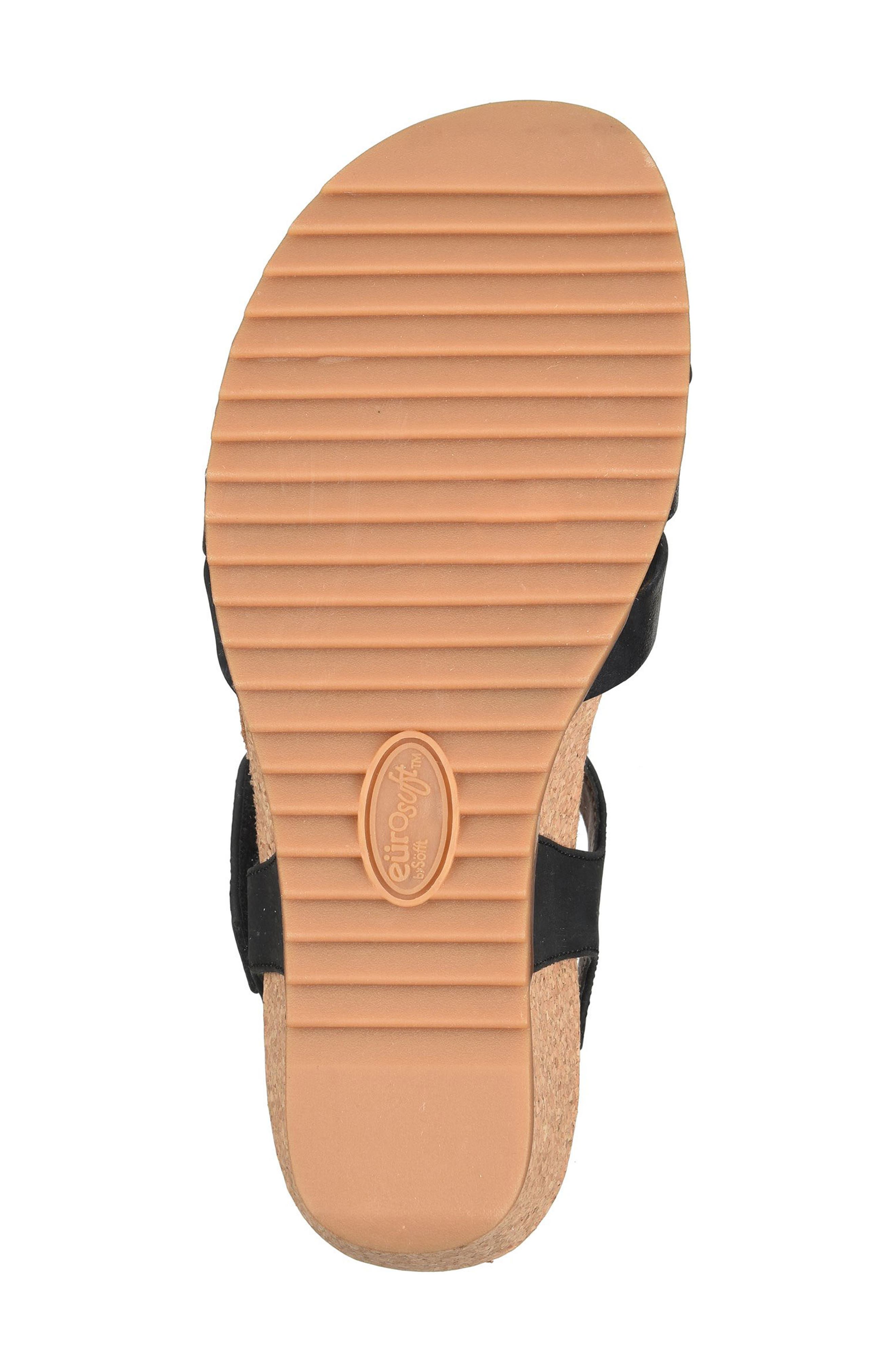 EUROSOFT Talia Wedge Sandal, Alternate, color, Black