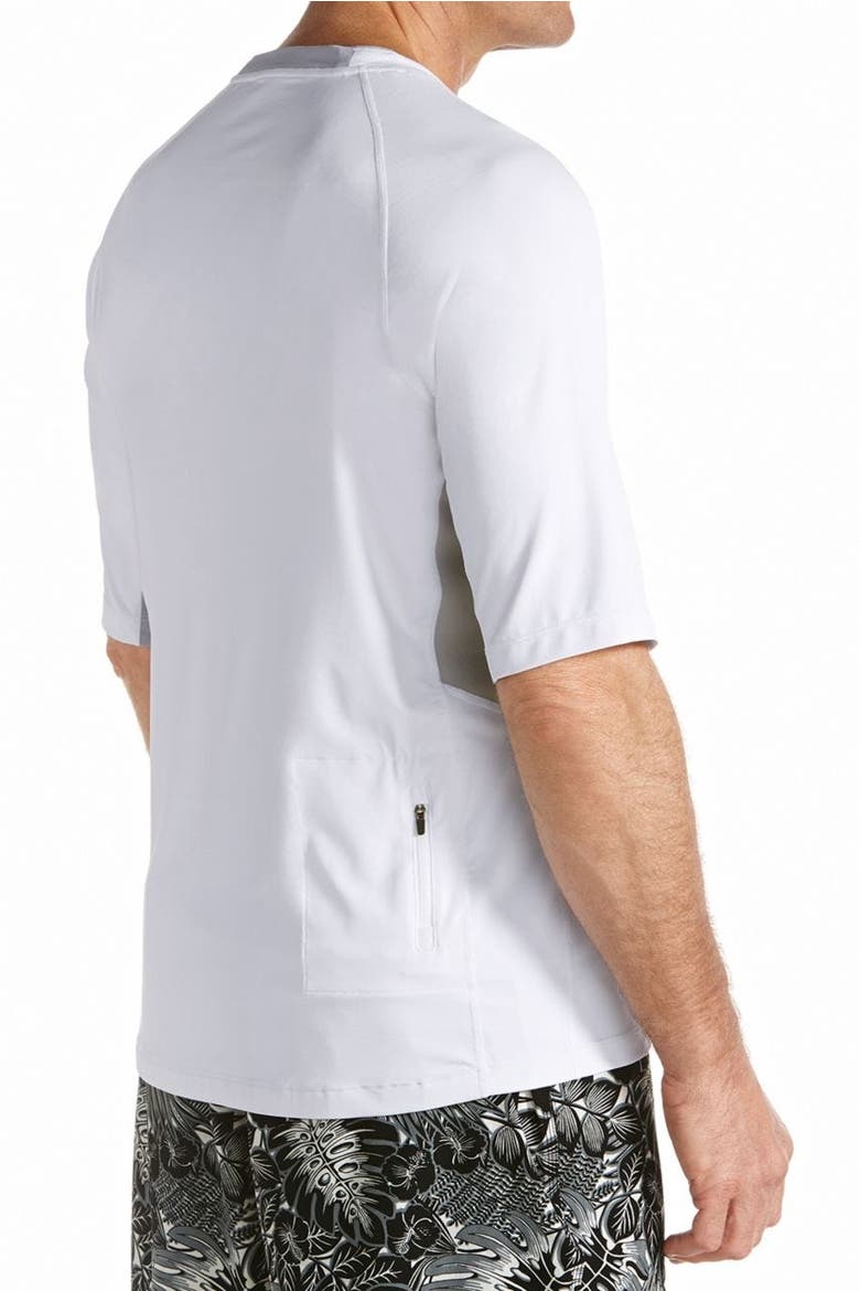 Men's Ultimate Short Sleeve Rash Guard, UPF 50+ Sun Protection, Alternate, color, White