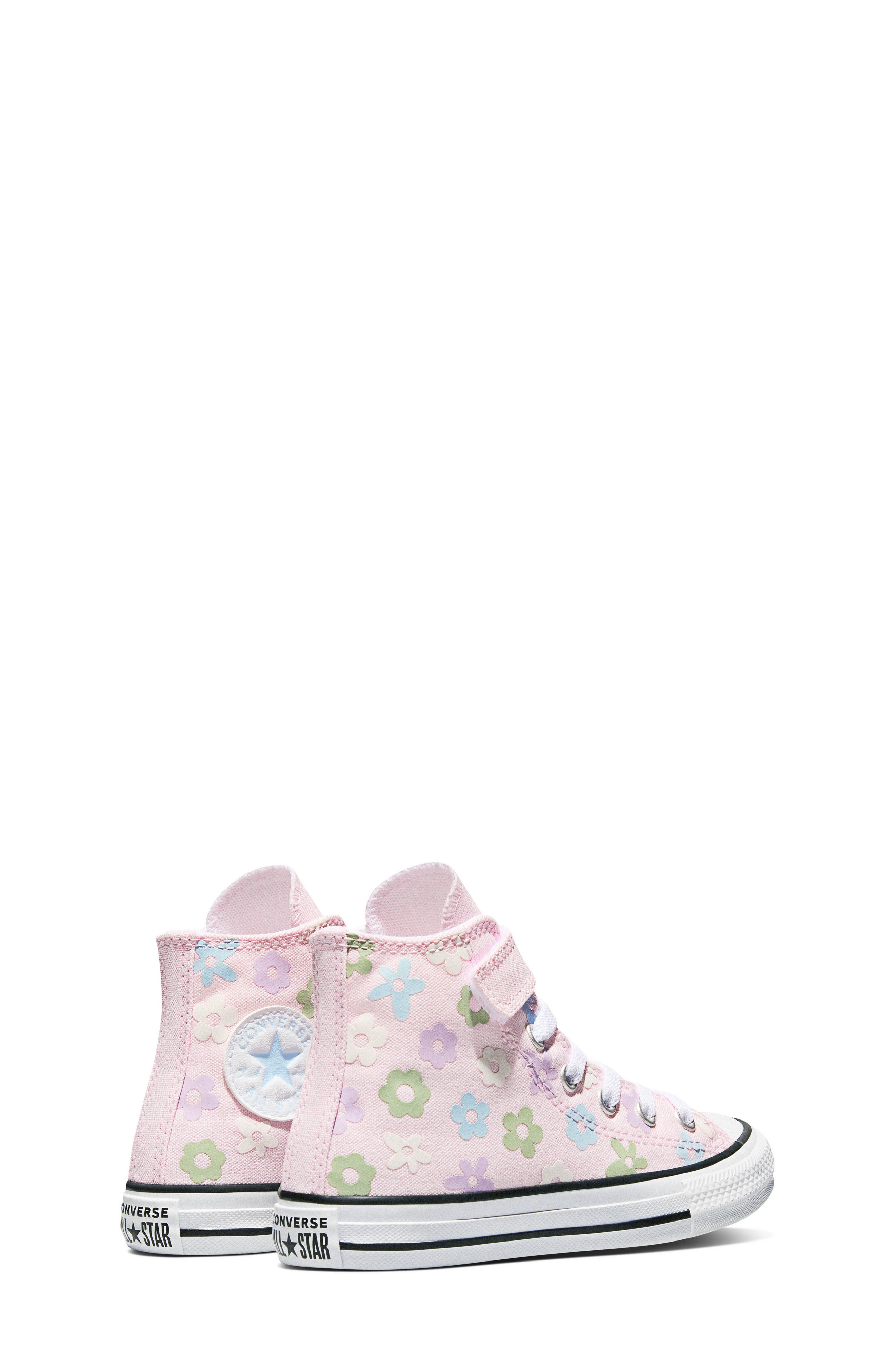 Converse Kids' Chuck Taylor All Star Easy On Canvas High Top Sneaker, Alternate, color, New Found Bloom/ White