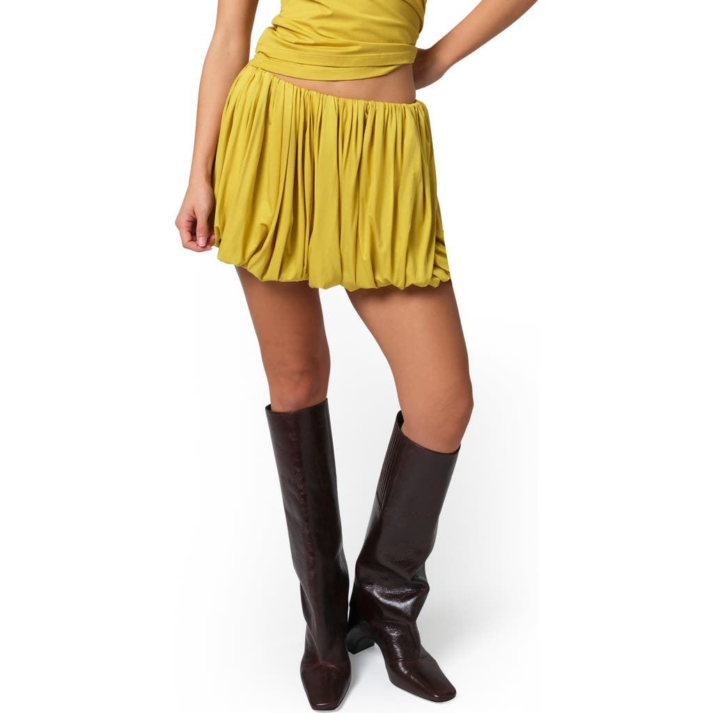 Apparis Levi Bubble Miniskirt In Sulphur