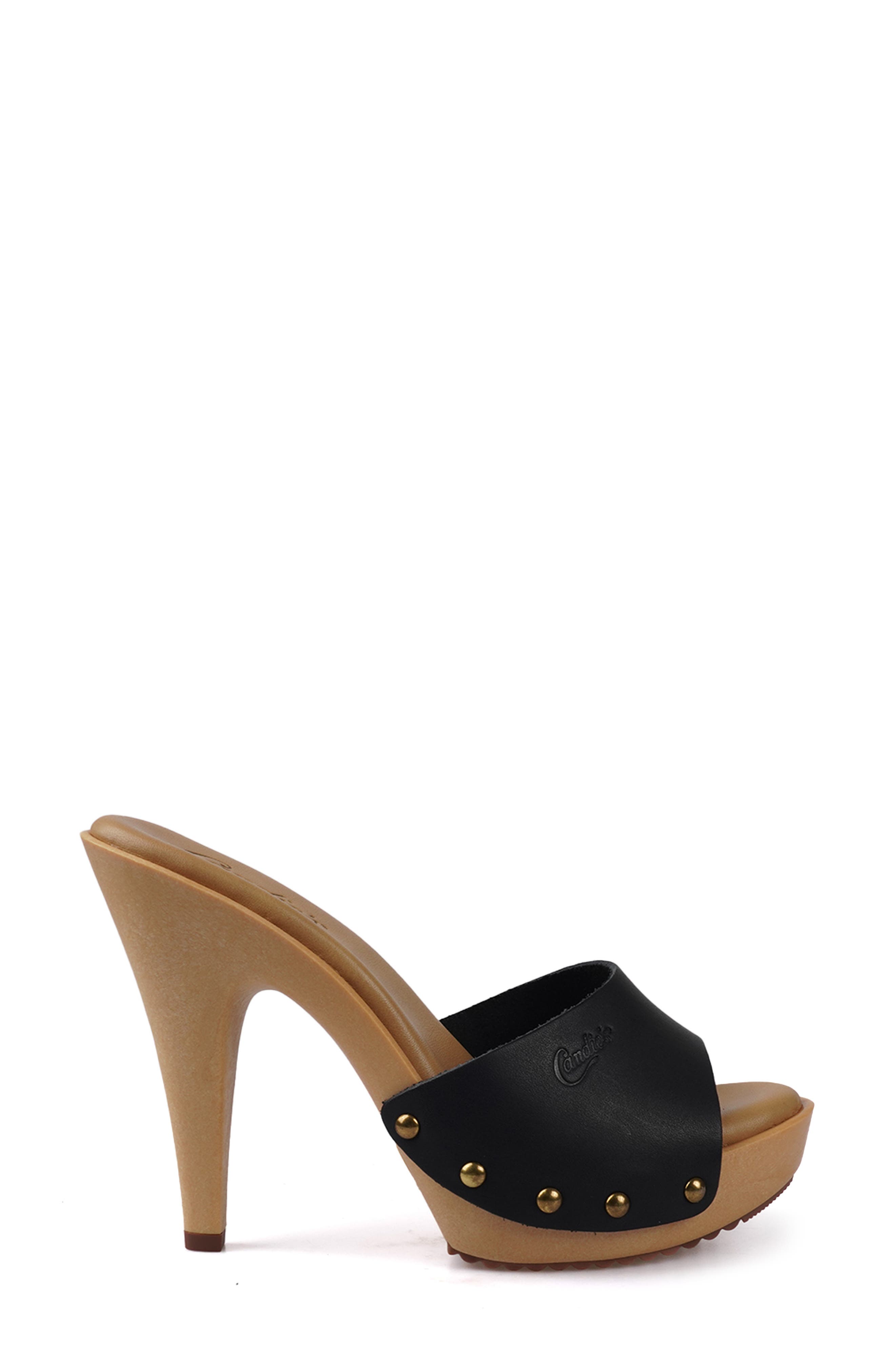 Candie's Viviana Platform Sandal, Alternate, color, Black Leather