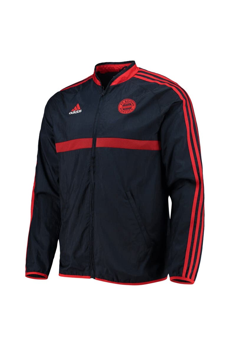 Men's adidas Navy Bayern Munich Icons Woven Full-Zip Jacket, Alternate, color, Navy