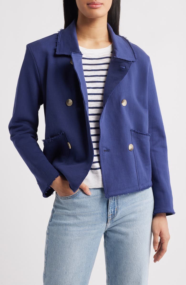 Hatley Prep Patriot Blue Double Breasted Cotton Jacket, Main, color,