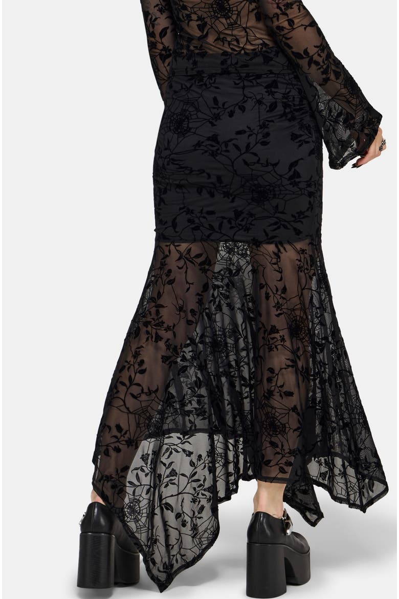 Deadly Nightshade Maxi Skirt, Alternate, color, Black