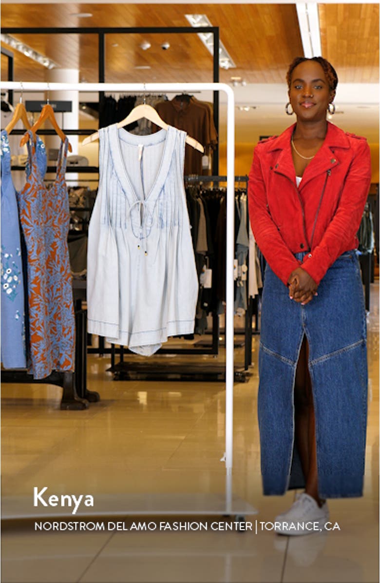 Webster Denim Romper, sales video thumbnail