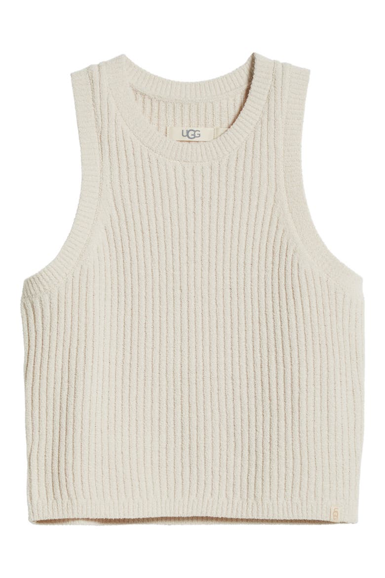 Elaenia Cozy Knit Lite Tank Sweater, Alternate, color, SAND