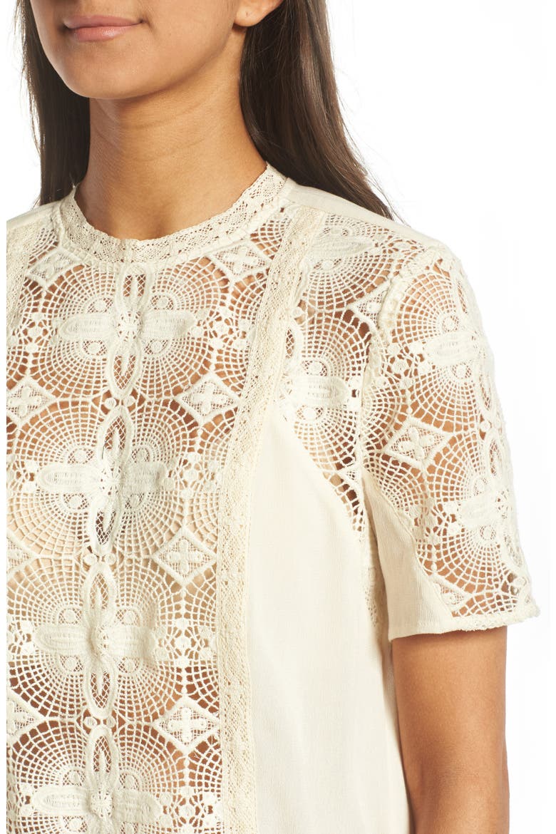 Vintage Lace Top, Alternate, color, IVORY BIRCH