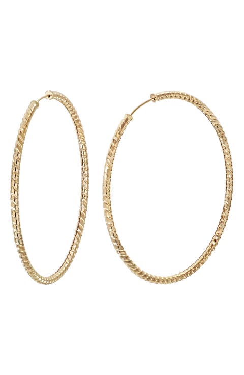 14K Gold Large Rope Hoop Earrings (Nordstrom Exclusive)