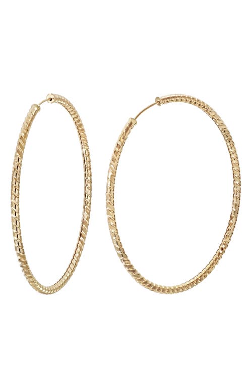 Bony Levy 14k Gold Large Rope Hoop Earrings In 14k Yellow Gold