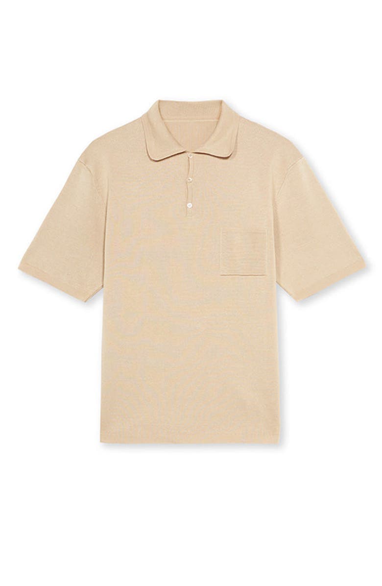 Fortela Chris Short Sleeve Polo, Main, color, Ecru