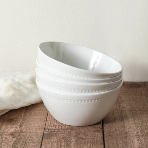 Stone Lain Ava Bone China 16-piece Dinnerware Set In White