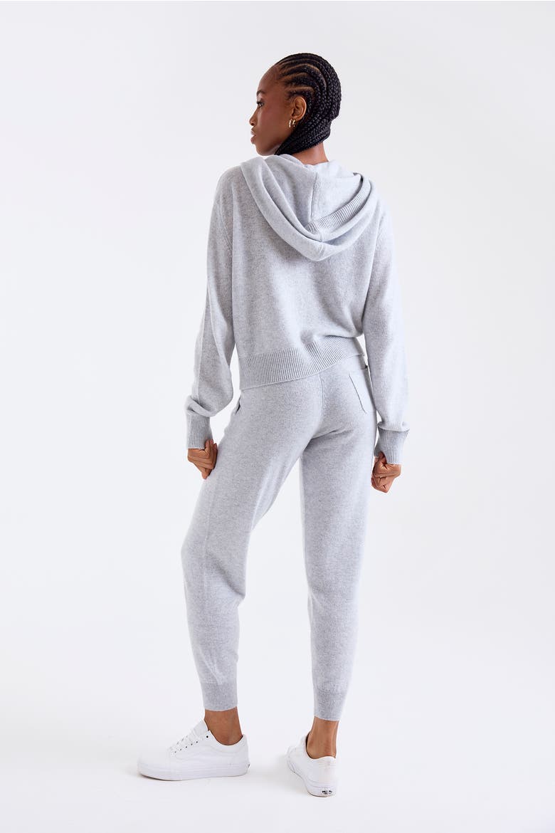 Lavinia Crop 100% Cashmere Sweater, Alternate, color, SUPER GREY