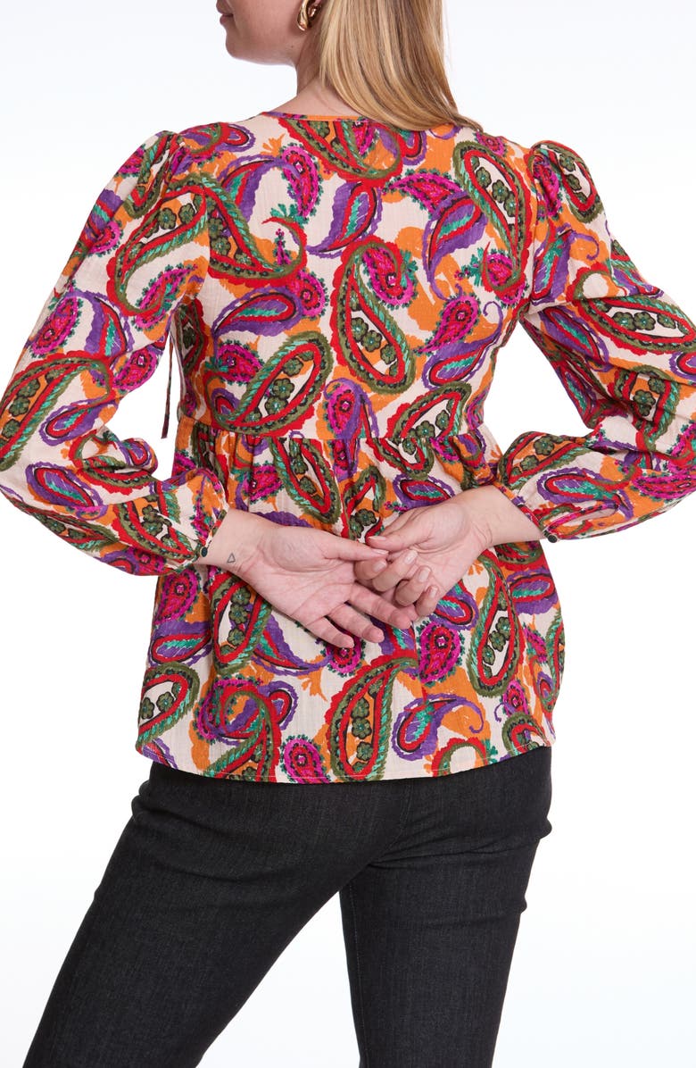 Cache Coeur Latina Long Sleeve Maternity/Nursing Top, Alternate, color, Paisley Multi
