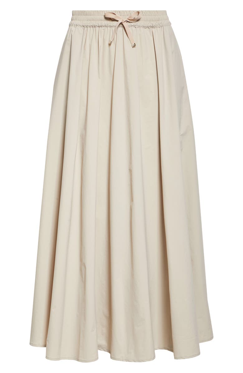 Herno Pleated Stretch Nylon Midi Skirt, Alternate, color, Champagne