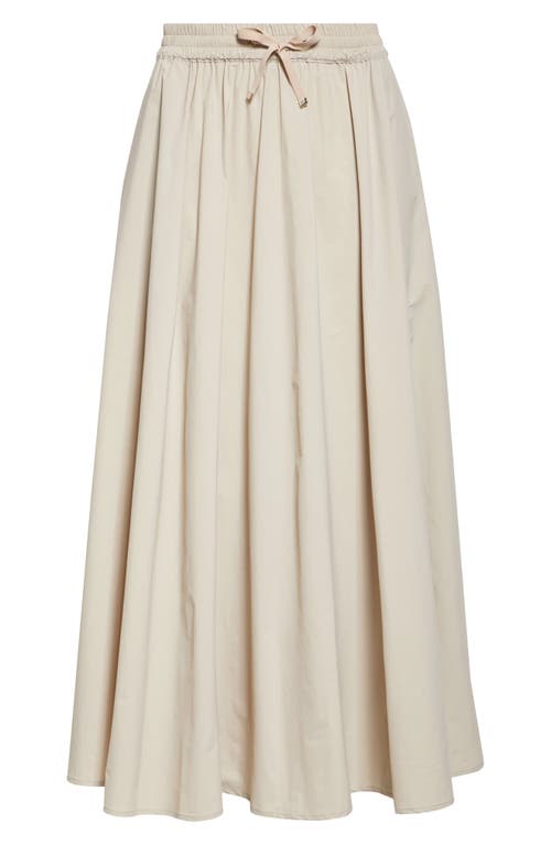 Herno Pleated Stretch Nylon Midi Skirt In Neutral