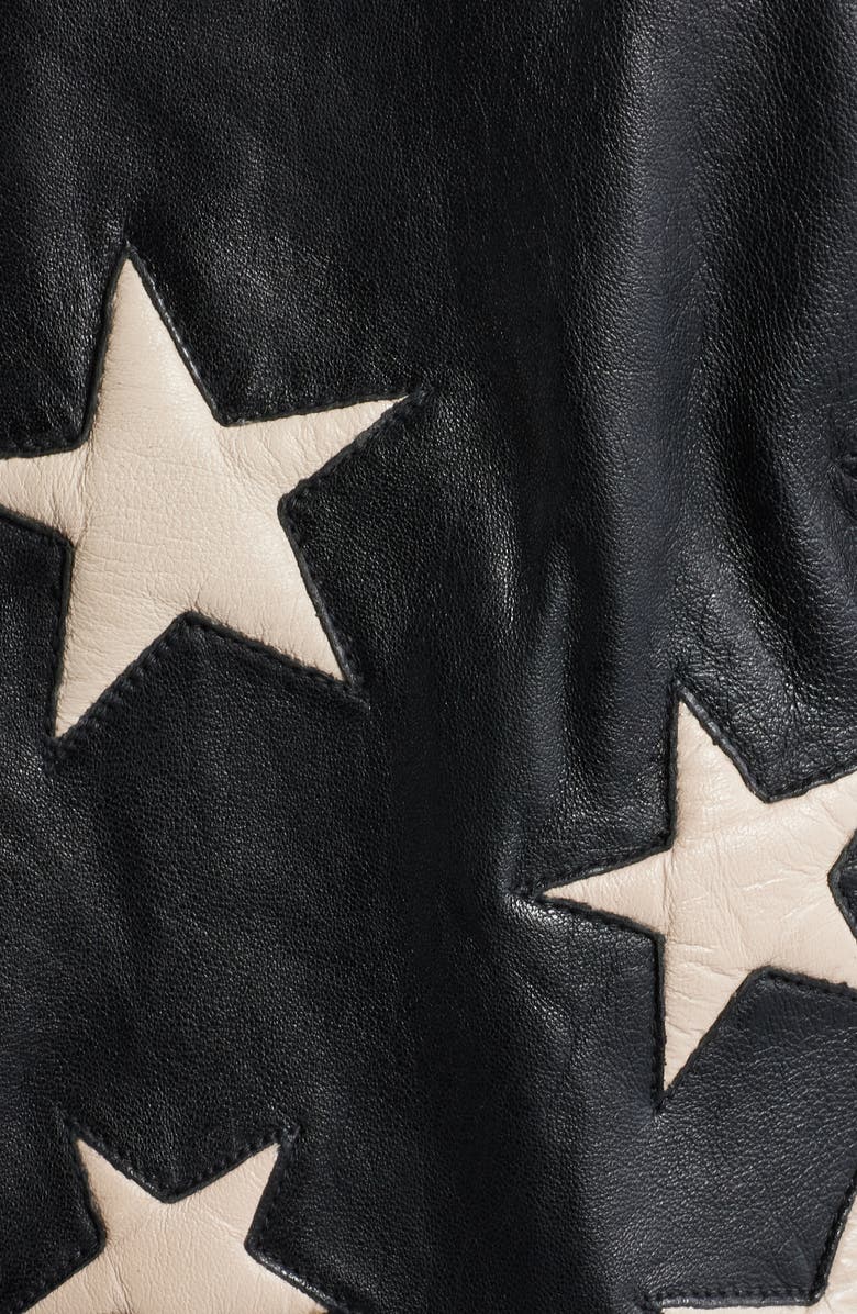 MAURITIUS Christy Leather Moto Jacket, Alternate, color, Vintage Black