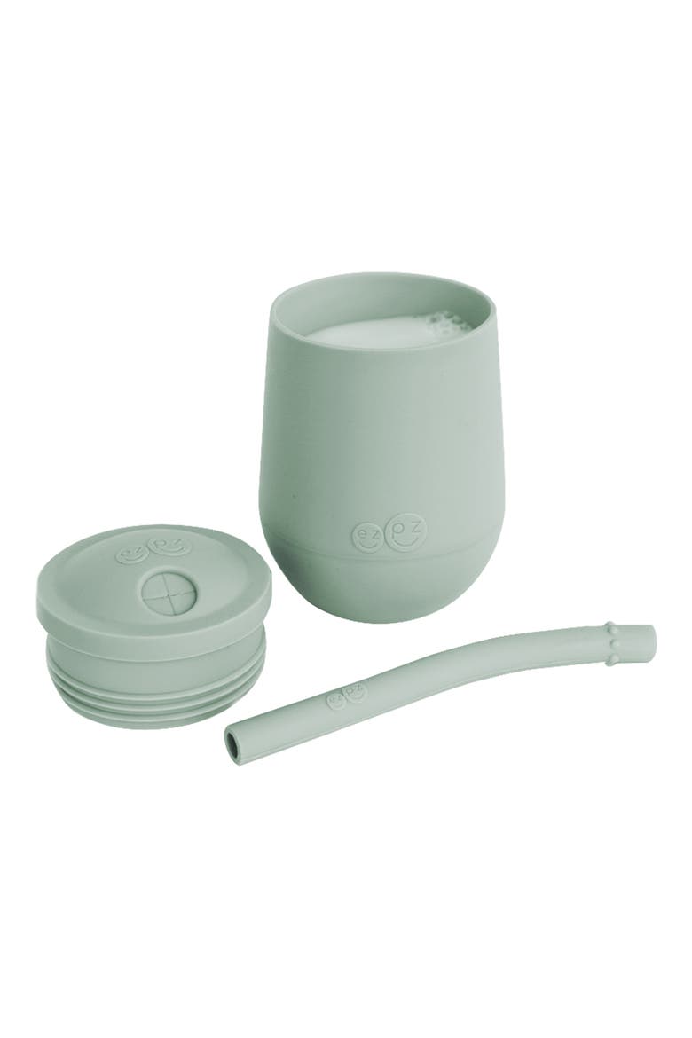 Mini Cup & Straw, Alternate, color, SAGE